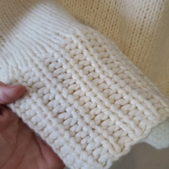 Sundance Lambs Wool Blend Short Sleeve Sweater In Cream Size M - Picture 6 of 10